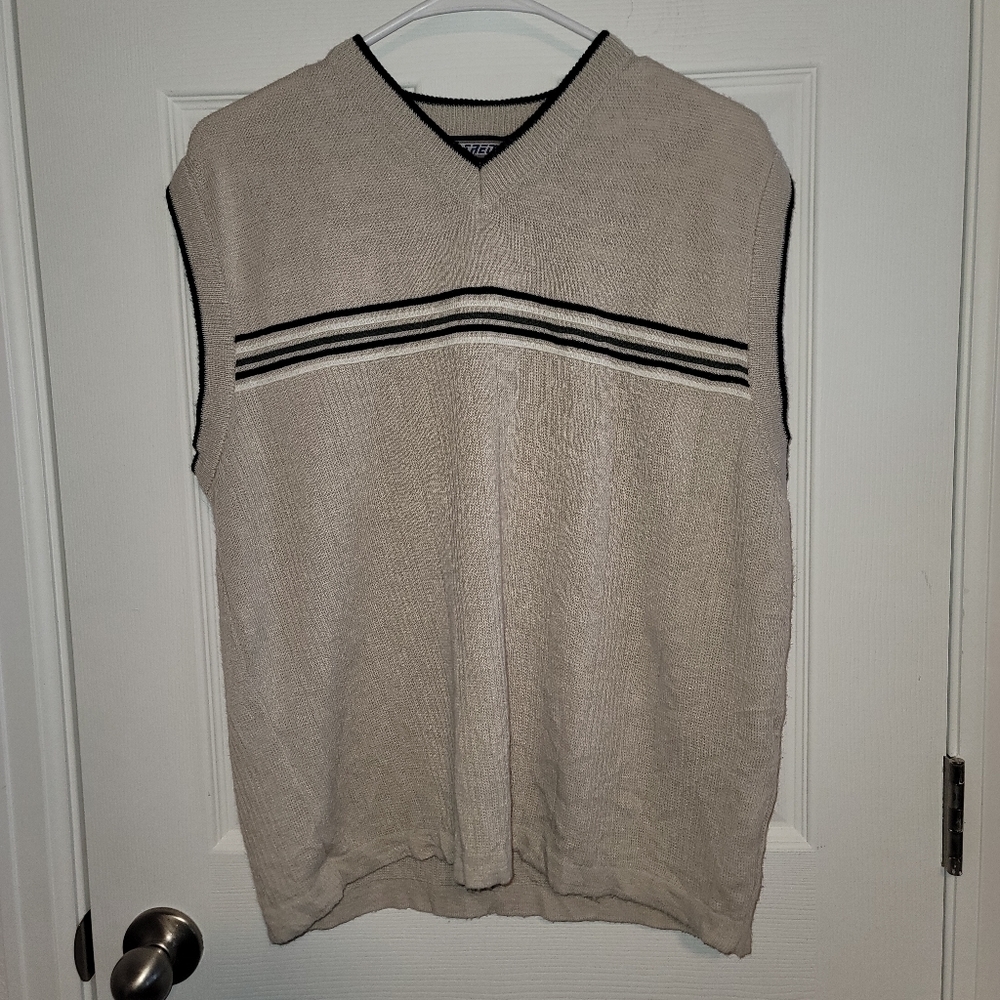Mens Xtreme Gear Striped Sweater Vest Size XL